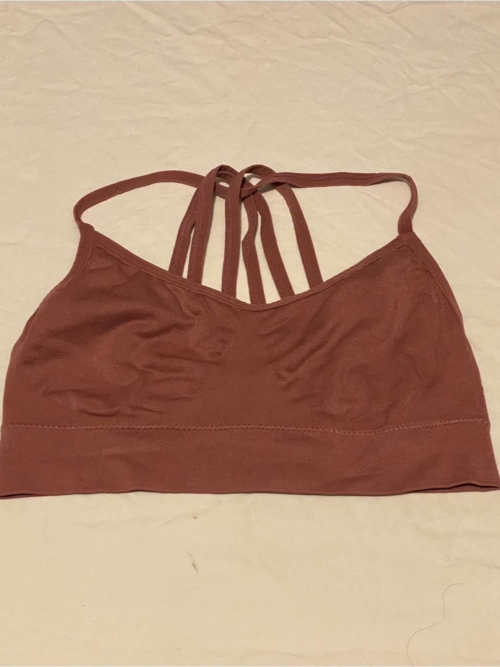 Strappy Seamless Bralette in Dusty Rose